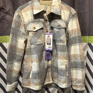 Plaid Button-Up Jacket